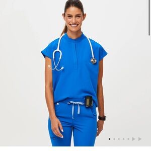 Figs Women's Rafaela Royal Blue Scrub Top